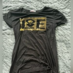 Mega 1 LOVE sequin flip Shirt